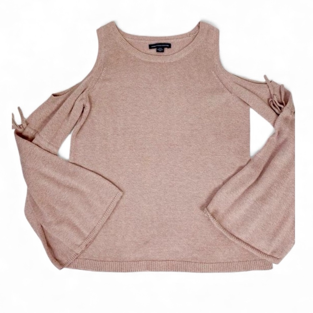 American Eagle Outfitters Cold Shoulder Dusty Pink Fall Sweater Size Small